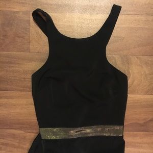 Express Fancy Black Crisscross Dress